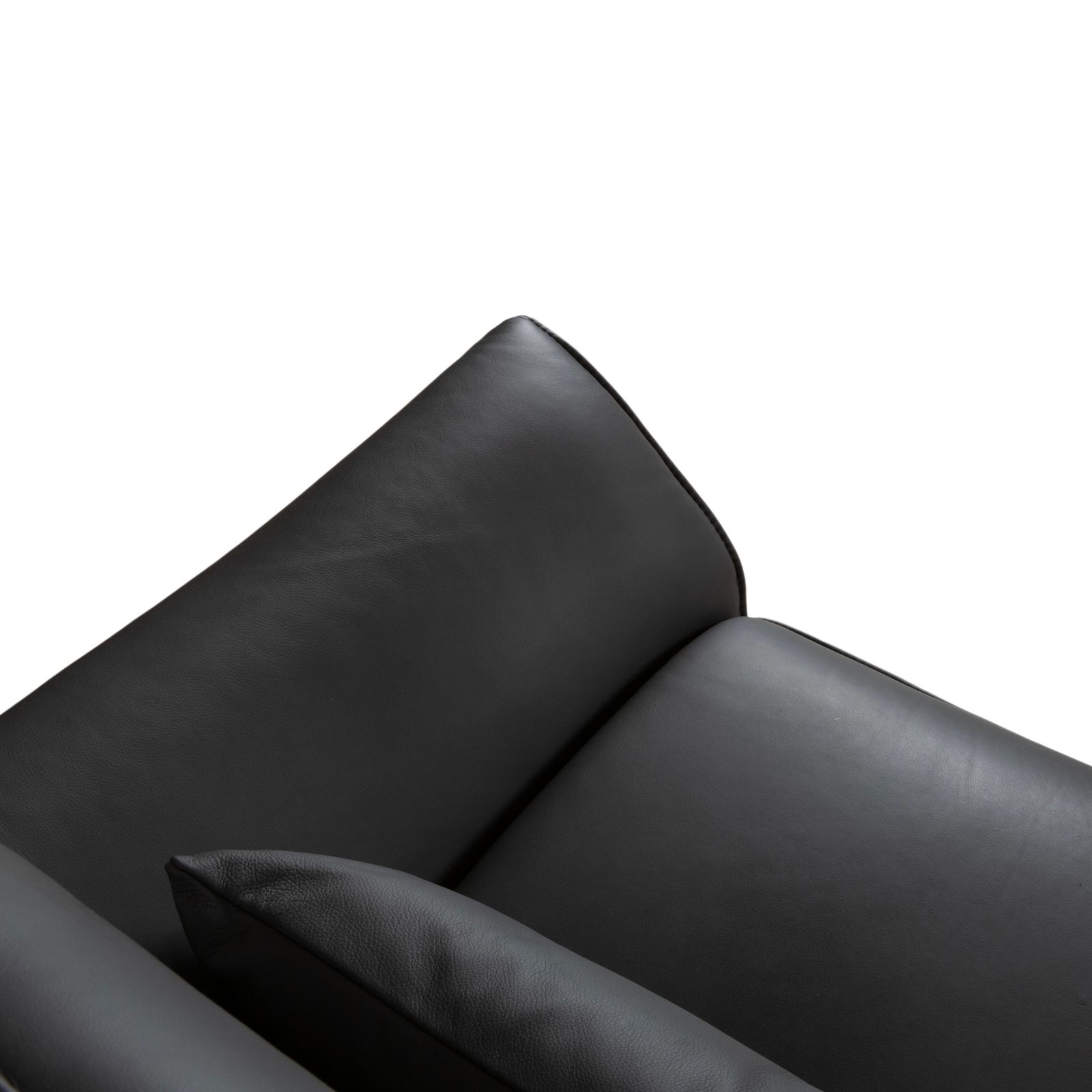 photo furniture Canapé 3 places Himolla Weilheim en cuir, gris, fonction manuelle
