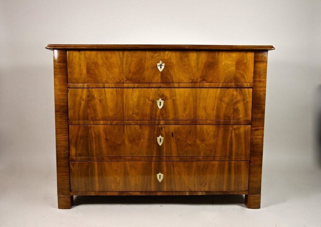 19th Century Nutwood Biedermeier Chest Of Drawers/ Commode, Austria, Ca. 1840 photo furniture