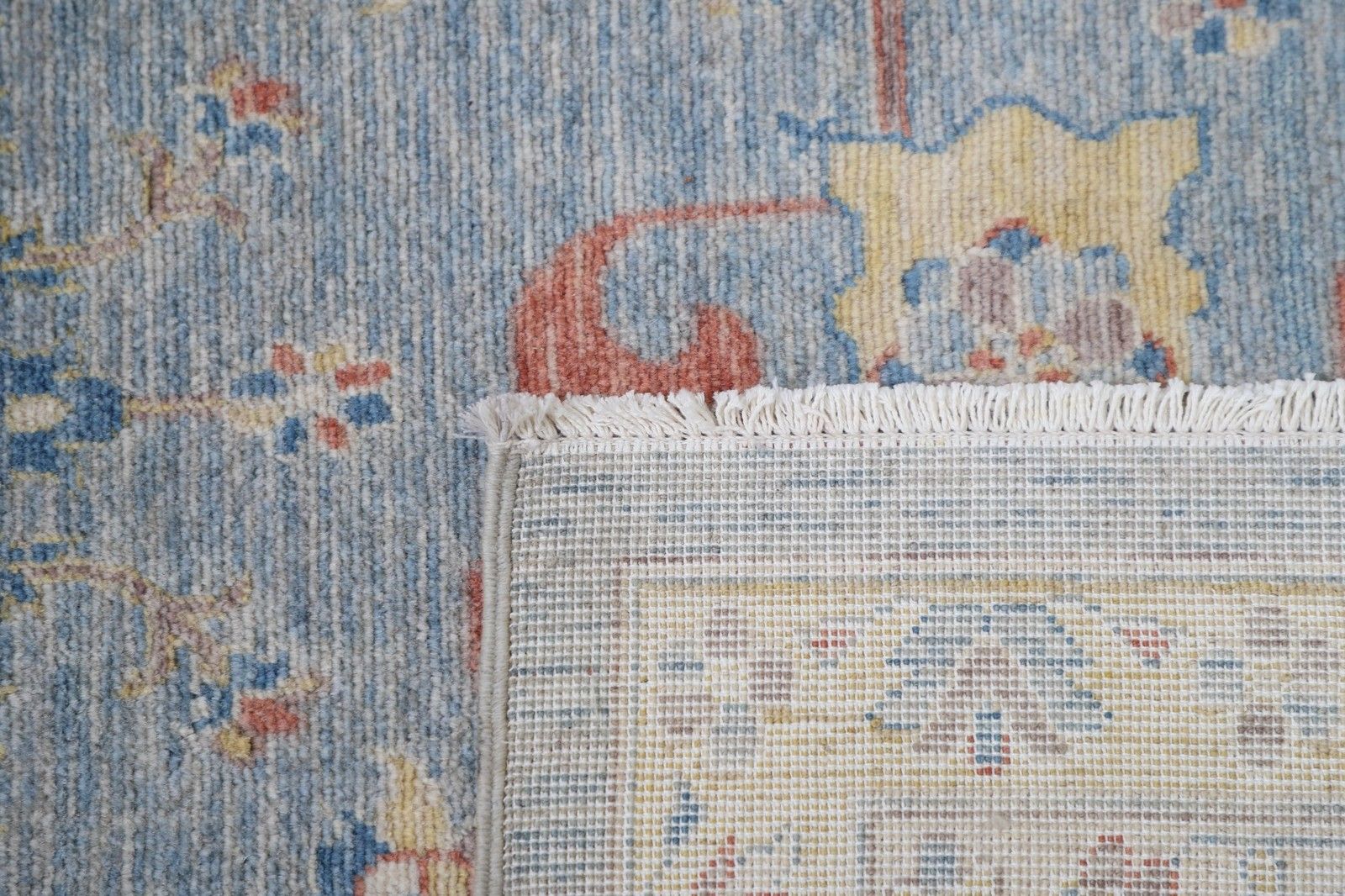 Tapis de sol turc contemporain de style Oushak, 100 % laine, 2,70 x 3,59 m photo vinterior