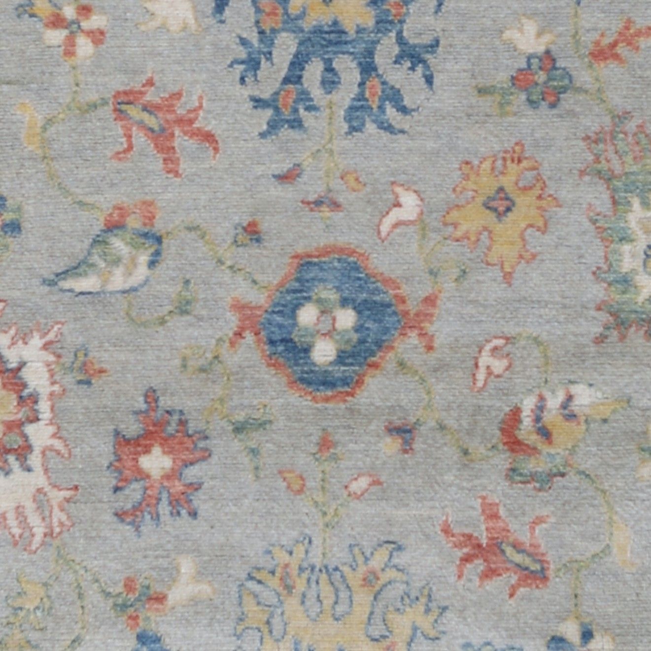 2'5"X3'11" Modern Turkish Rug, Floral Patterned Oushak Accent Rug For Bedroom photo vinterior