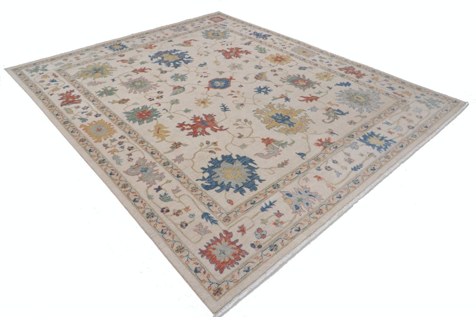 8'x9'9" Decorative Oushak Rug, All Wool, Modern Turkish Carpet For Living Room photo furniture