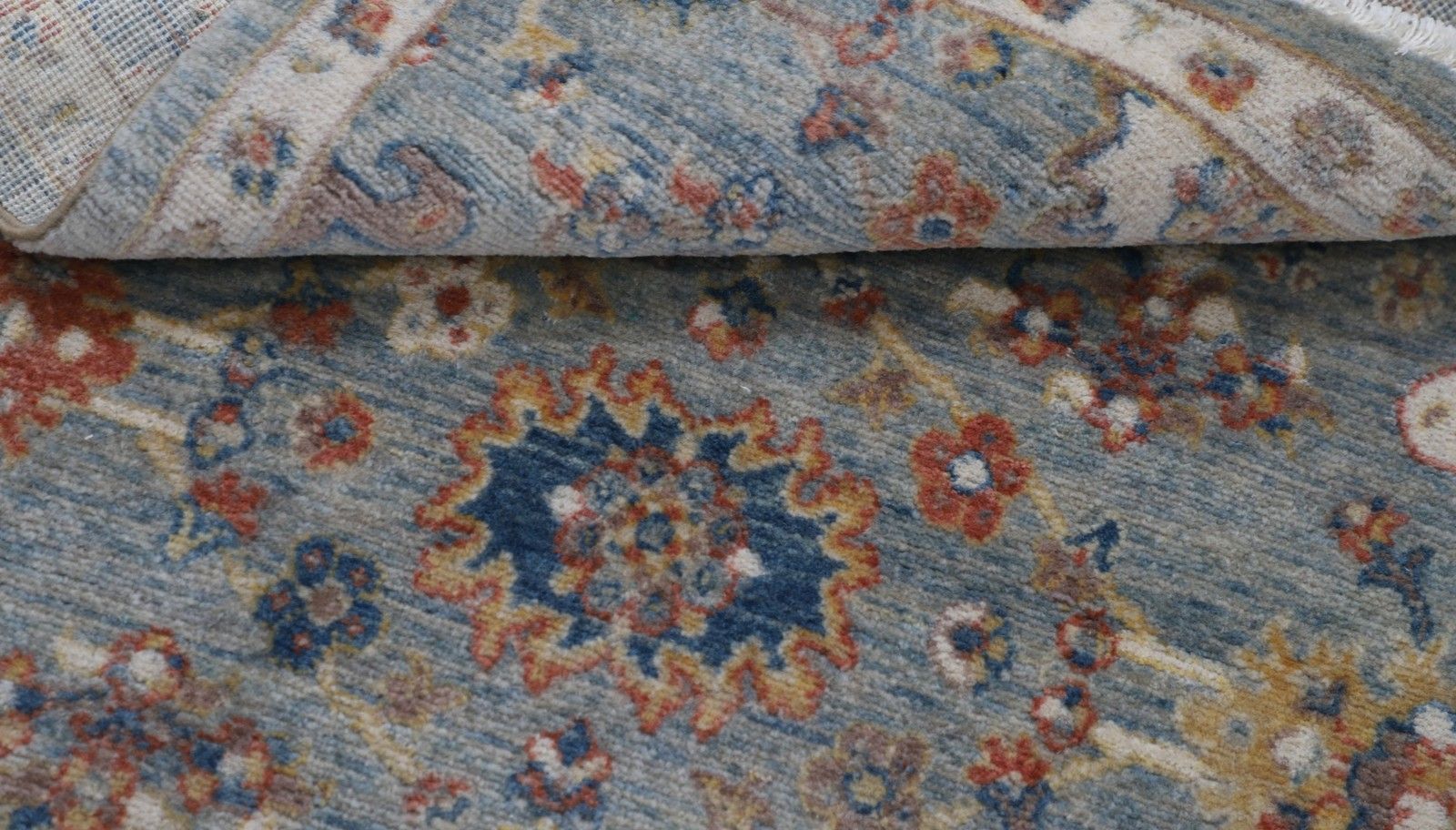 2'5"X3'11" Contemporary Turkish Rug, 100% Wool, Floral Oushak Accent Rug photo Textiles