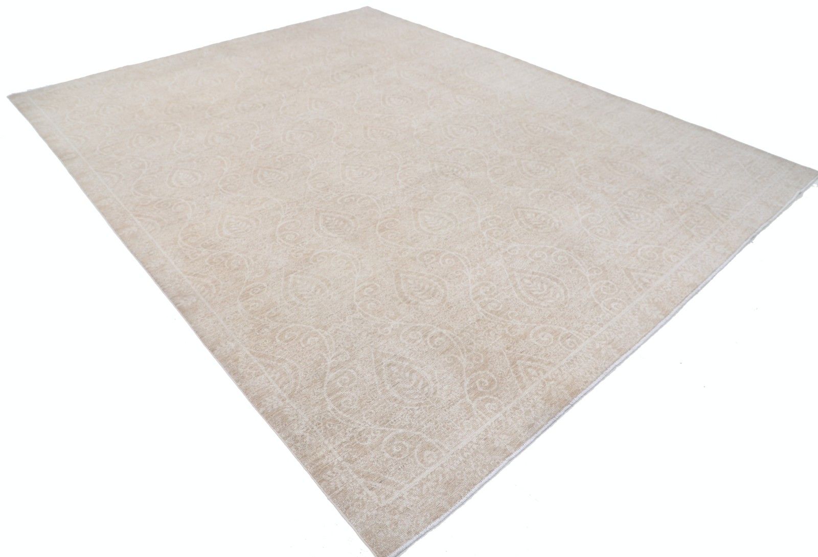 Tapis en laine noué à la main, grand format, 9 x 11,3 ft. Tapis de salon turc photo furniture