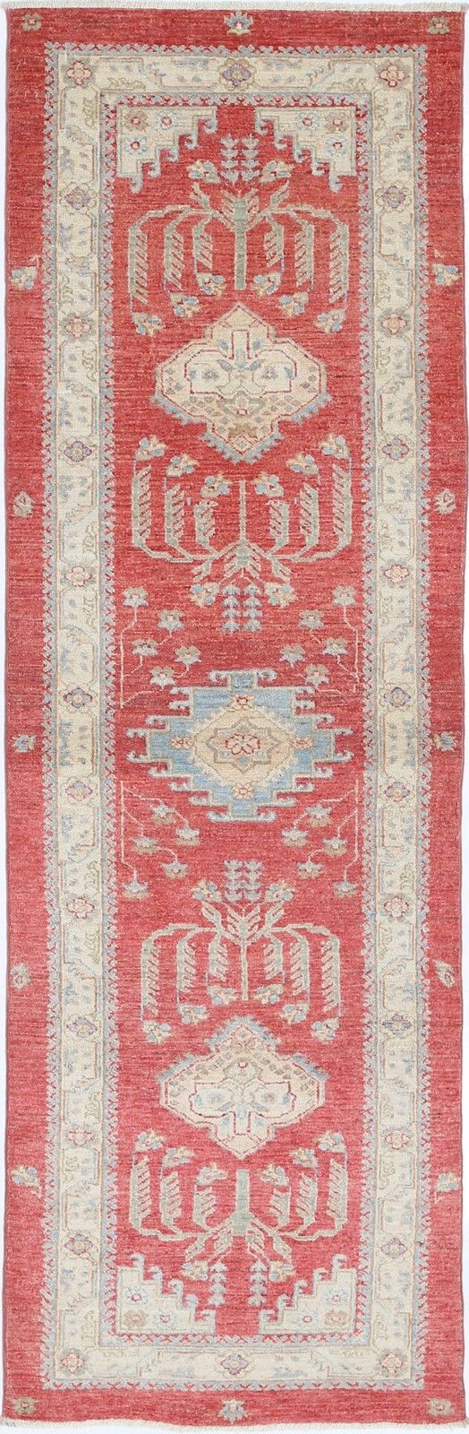 2,5 x 7,8 ft traditioneel rood loperkleed voor keuken en gang. Gangkleed