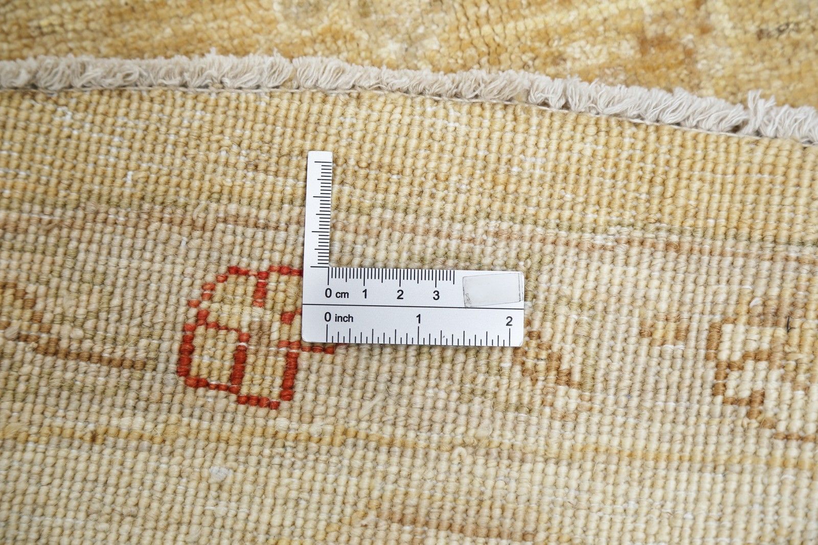 Tapis rond en laine noué à la main, 8 x 8 pi. Grand tapis de style tribal, beige photo buy