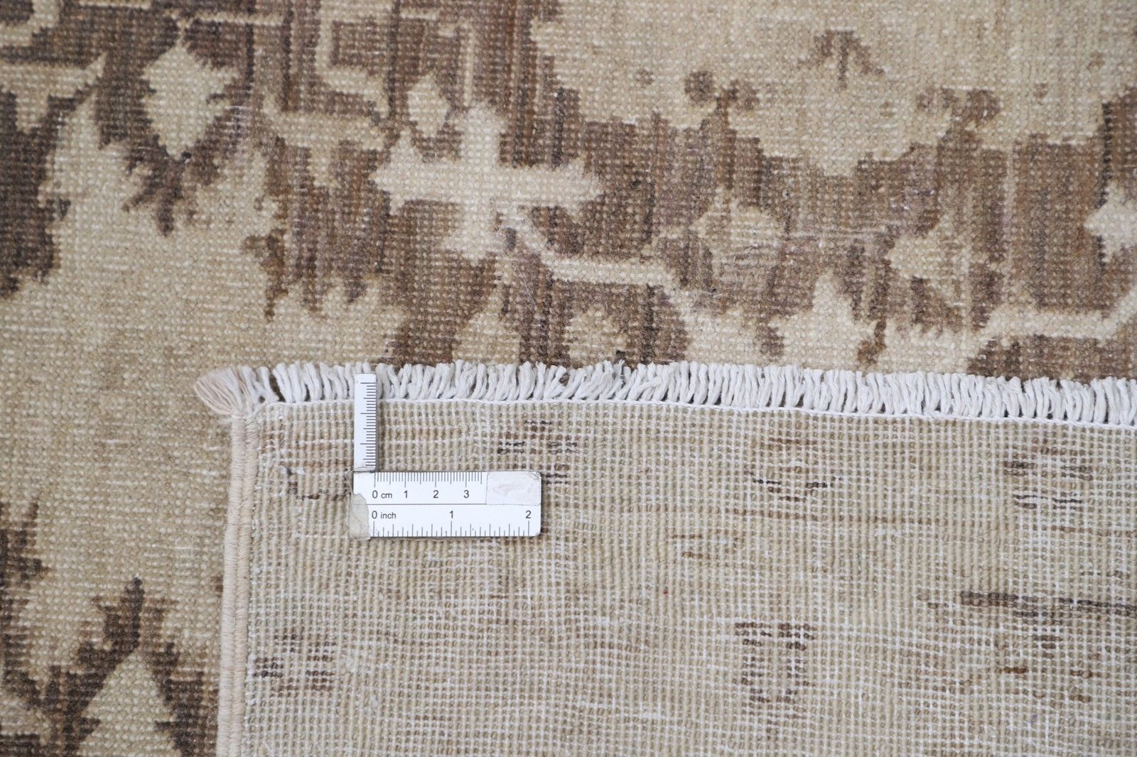 4x5.7 Ft Handknotted Brown, Ivory Area Rug. Traditional Floral Design Accent Rug photo 1064.0