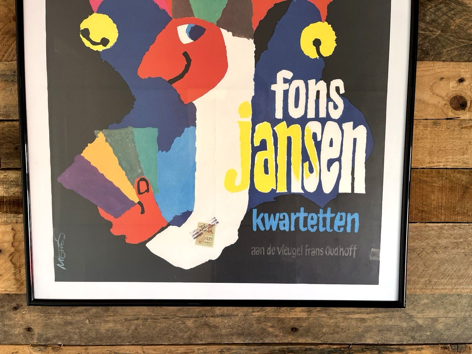 photo for sale Rare Vintage 70's Frans Mettes Belgian Theatre Cabaret Exhibition Pop Art Poster