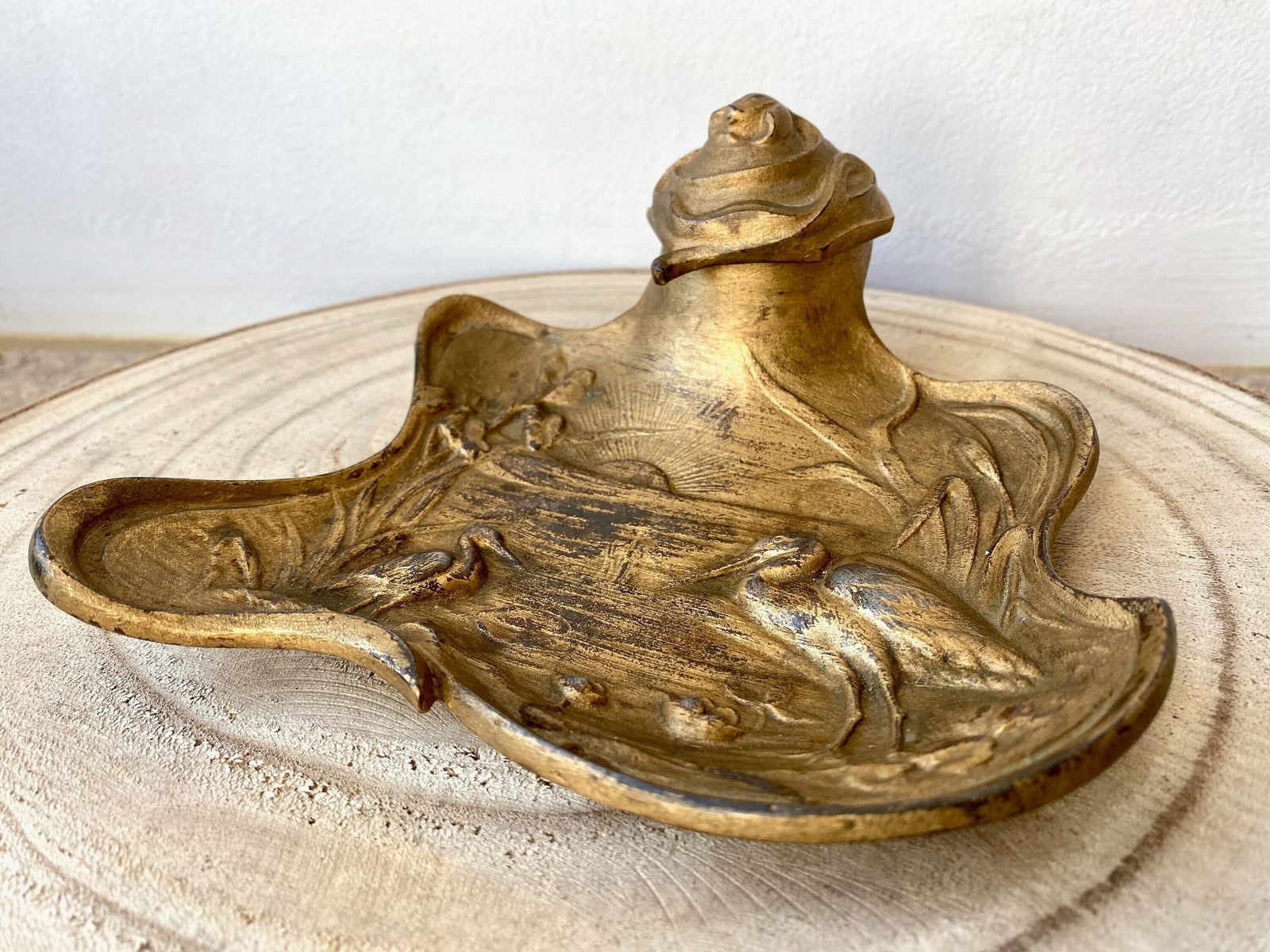 Encrier Art Nouveau français d'époque photo vinterior