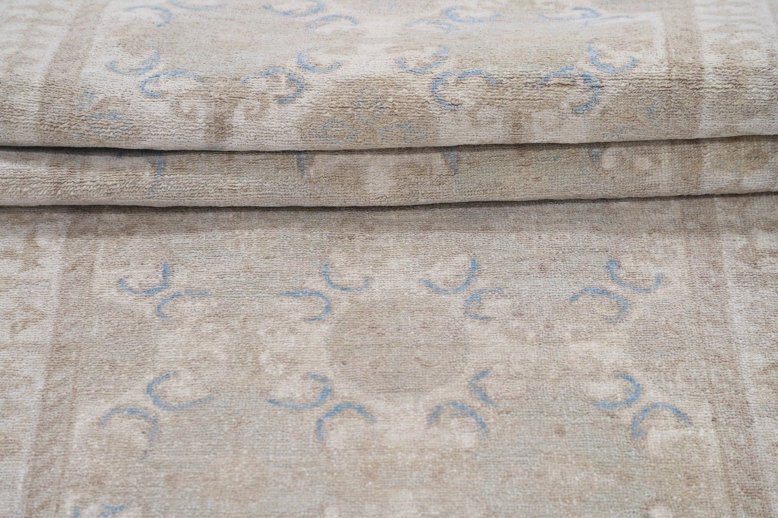 2.7x8 Ft Wool Corridor Runner Rug. Handknotted Kitchen Rug. Beige Hallway Rug photo Textiles