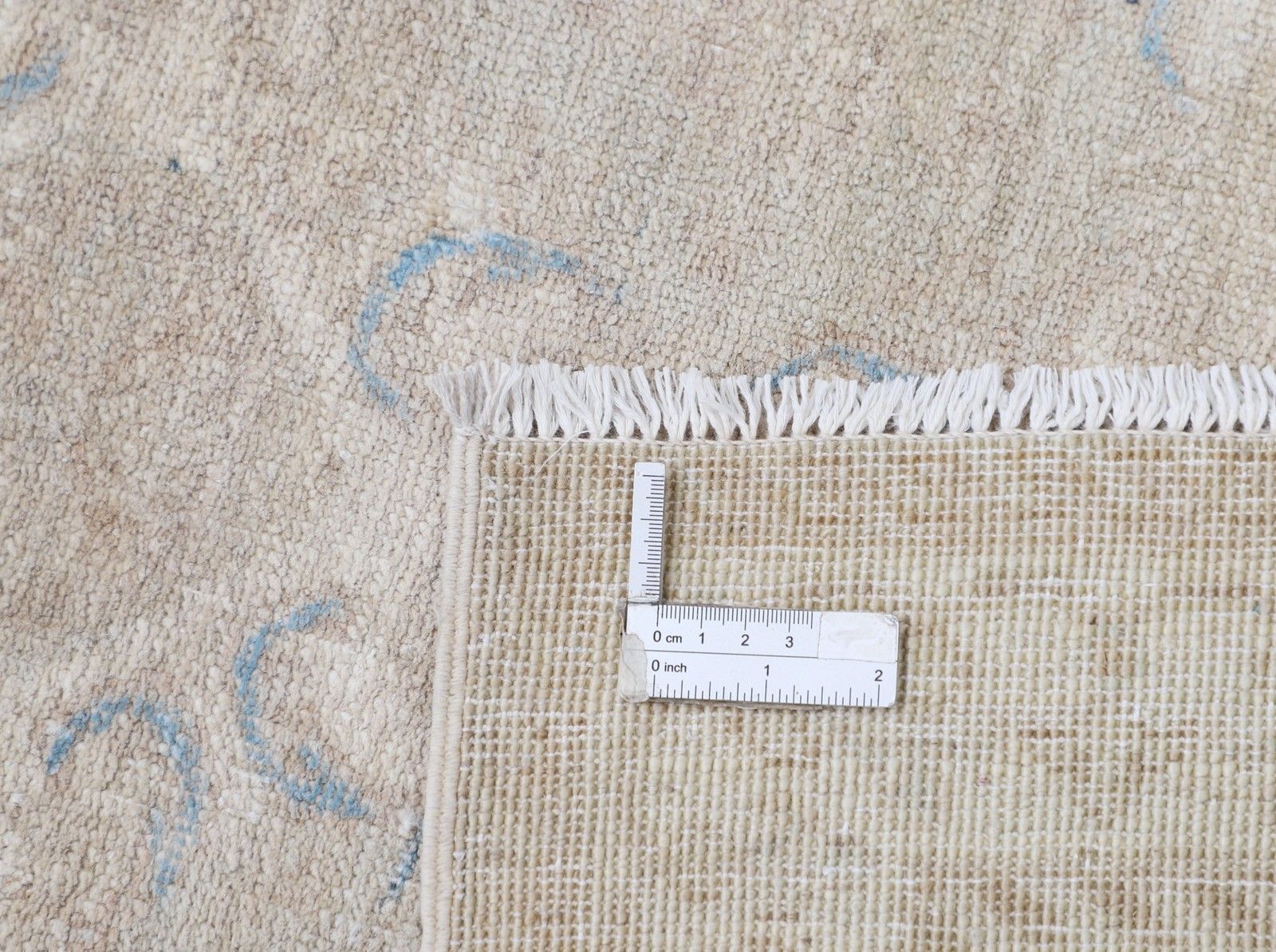 Tapis de couloir en laine 0,82 x 2,44 m, noué à la main. Tapis de cuisine. Tapis de couloir beige photo 1064.0