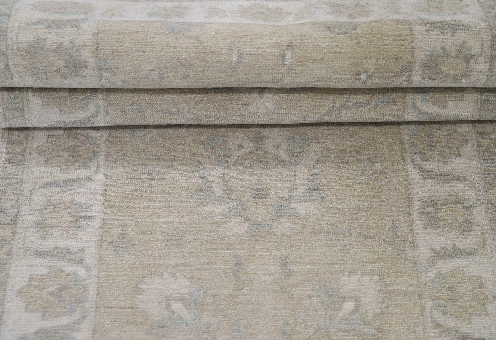 2.6x7.6 Ft Hand Knotted Beige Runner Rug For Kitchen And Corridor. Hallway Rug photo Textiles