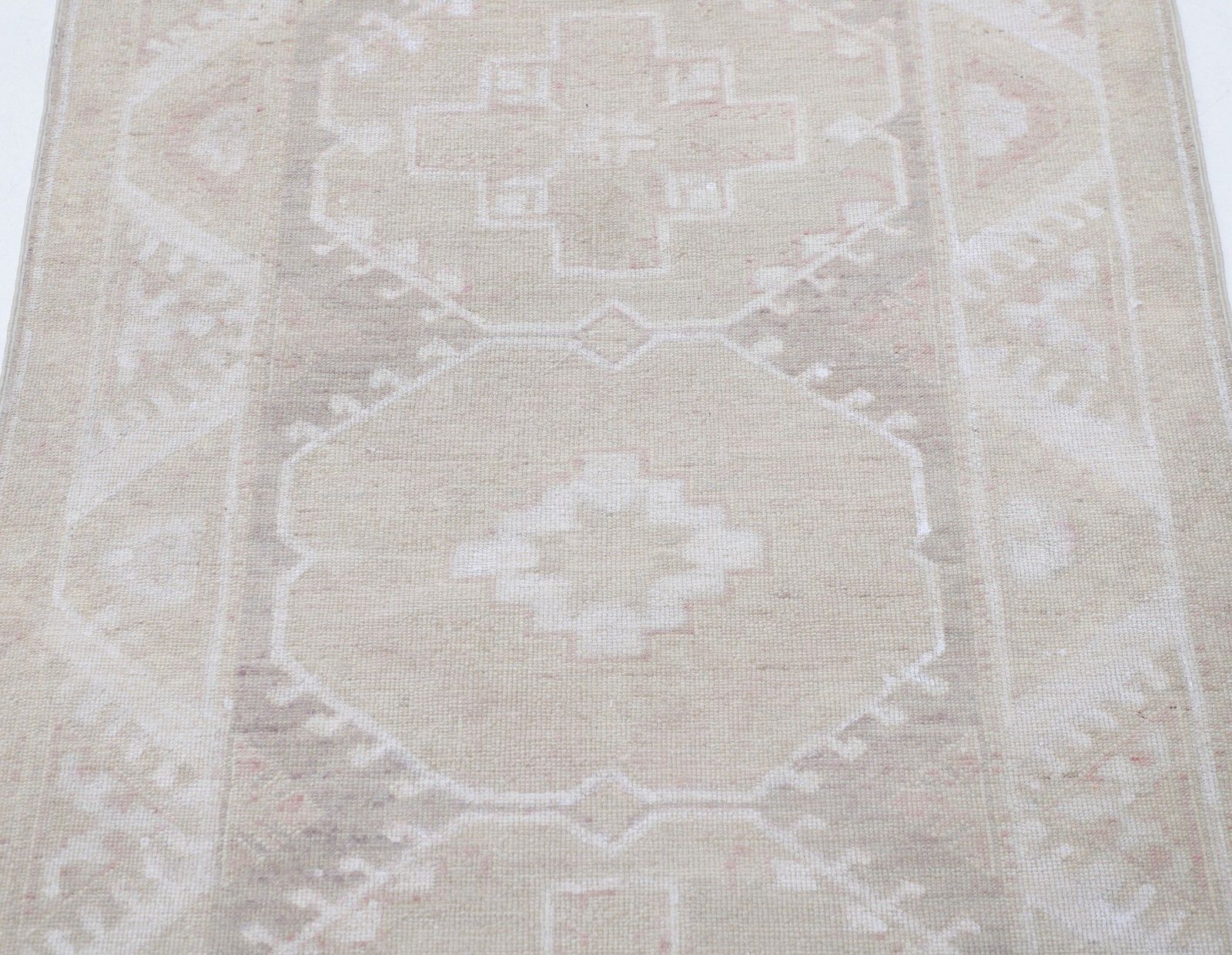 3x5 Ft Traditional Handmade Accent Rug. Handknotted Geometric Area Rug. All Wool photo for sale