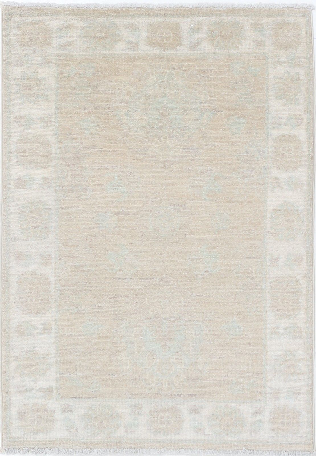 2x3.2 Ft Traditional Handmade Accent Rug. Soft Colored Wool Area Rug For Bedroom