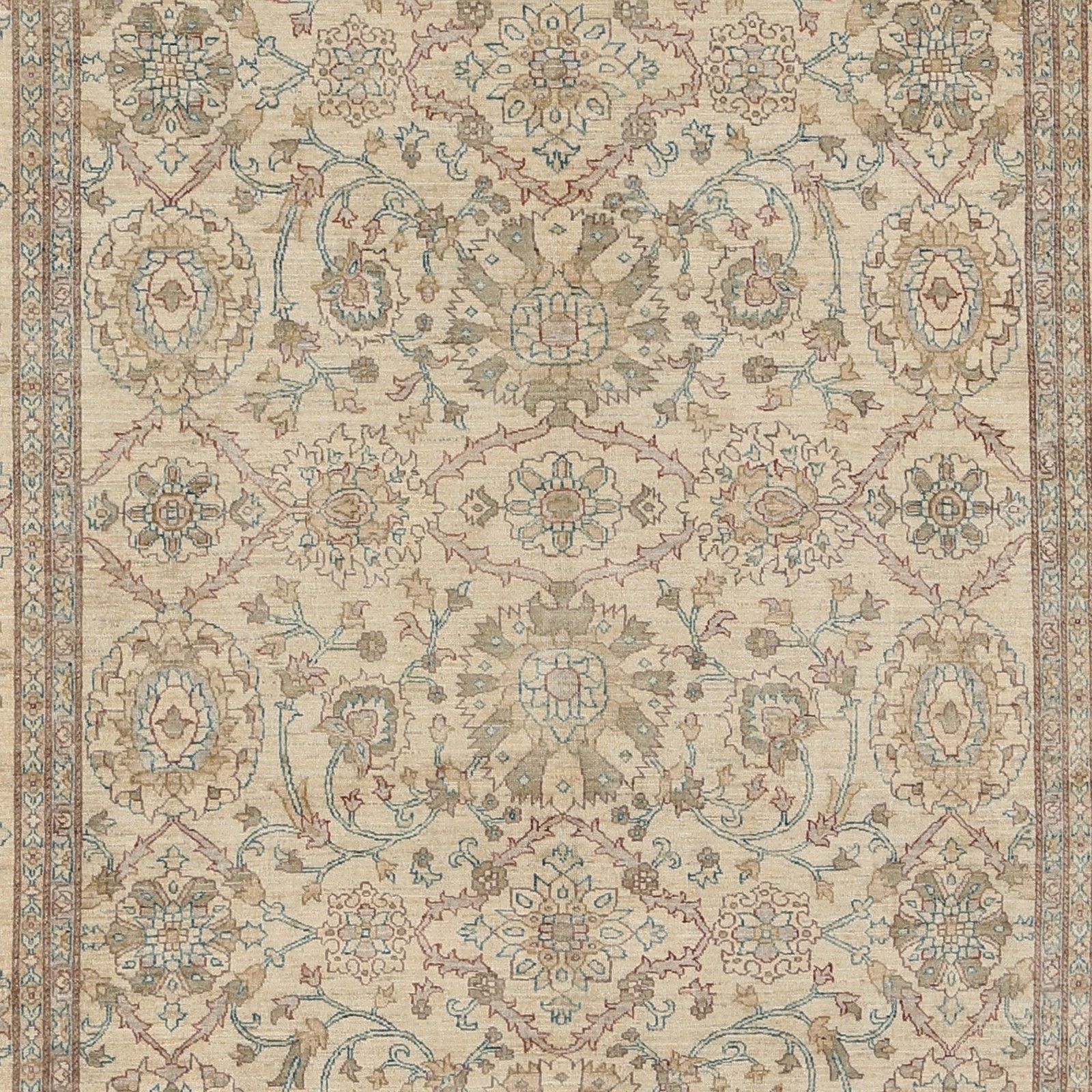 Tapis noué à la main 242 x 333 cm. 100 % laine. Tapis traditionnel beige photo buy