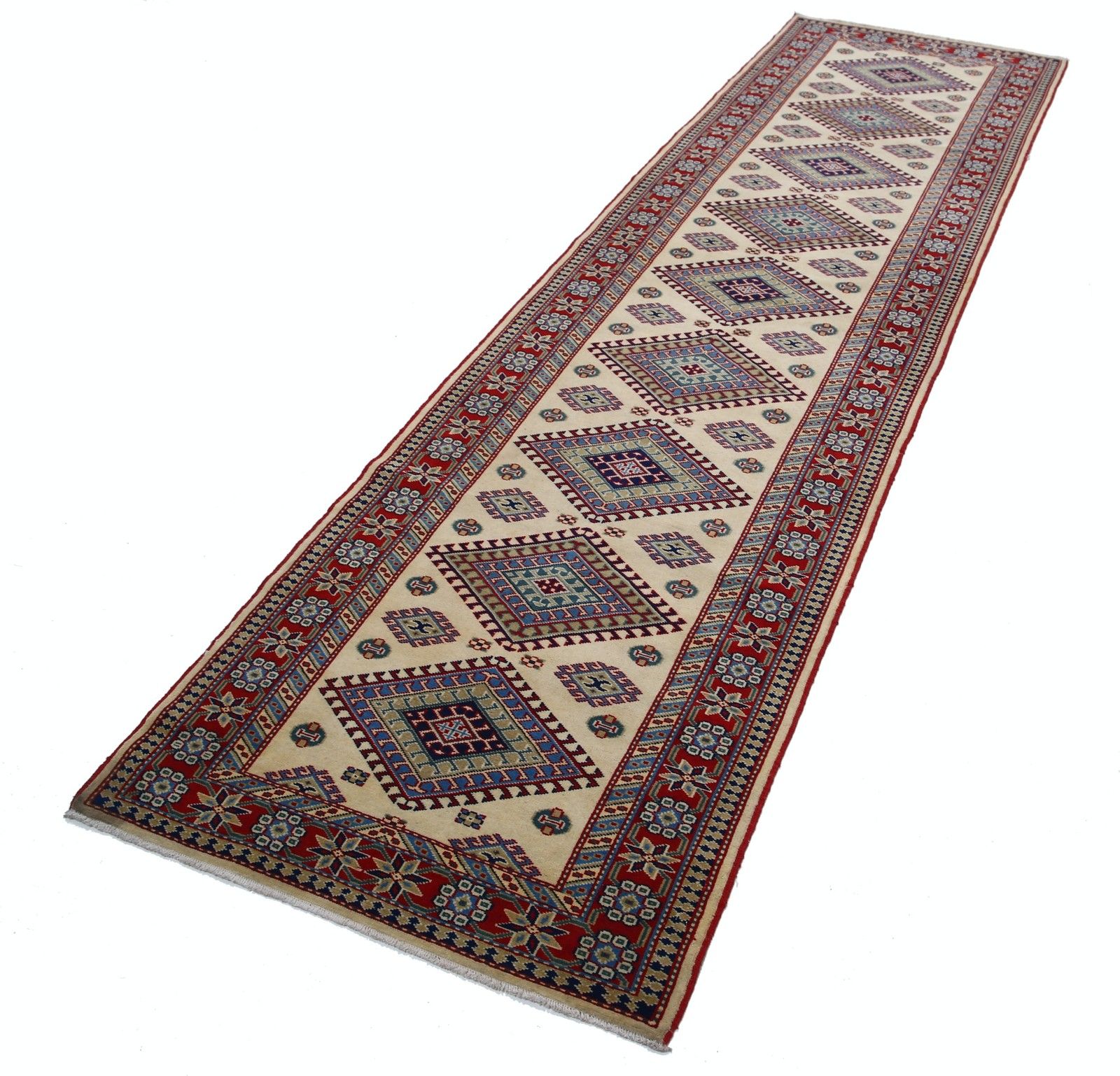 Tapis de couloir en laine fait main, 2,7 x 10 pi, pour cuisine et couloir photo for sale