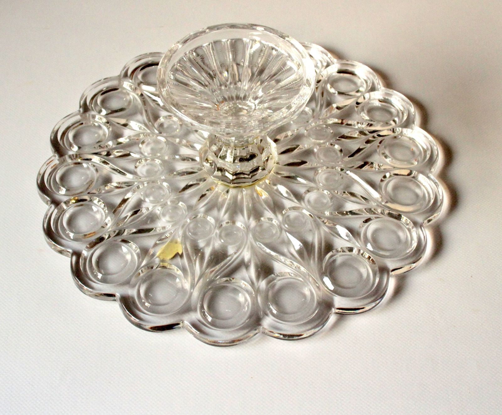 Crystal Glass Cake Plate On Foot By Nachtmann   Vintage photo vinterior