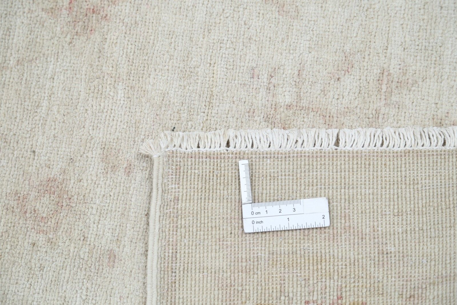 Tapis d'appoint turc noué à la main en laine, motif floral sur fond beige, 79 x 117 cm photo buy