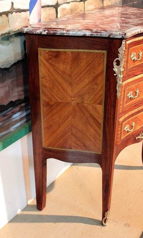 Louis XIV Louis 15th Commode In 20th Marquetry photo for sale