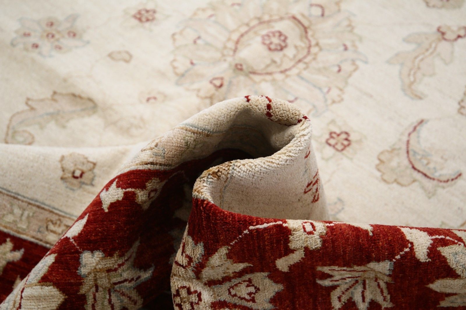 8.3x12 Ft Handmade Large Wool Area Rug In Red And Beige. Floral Oushak Carpet photo vinterior
