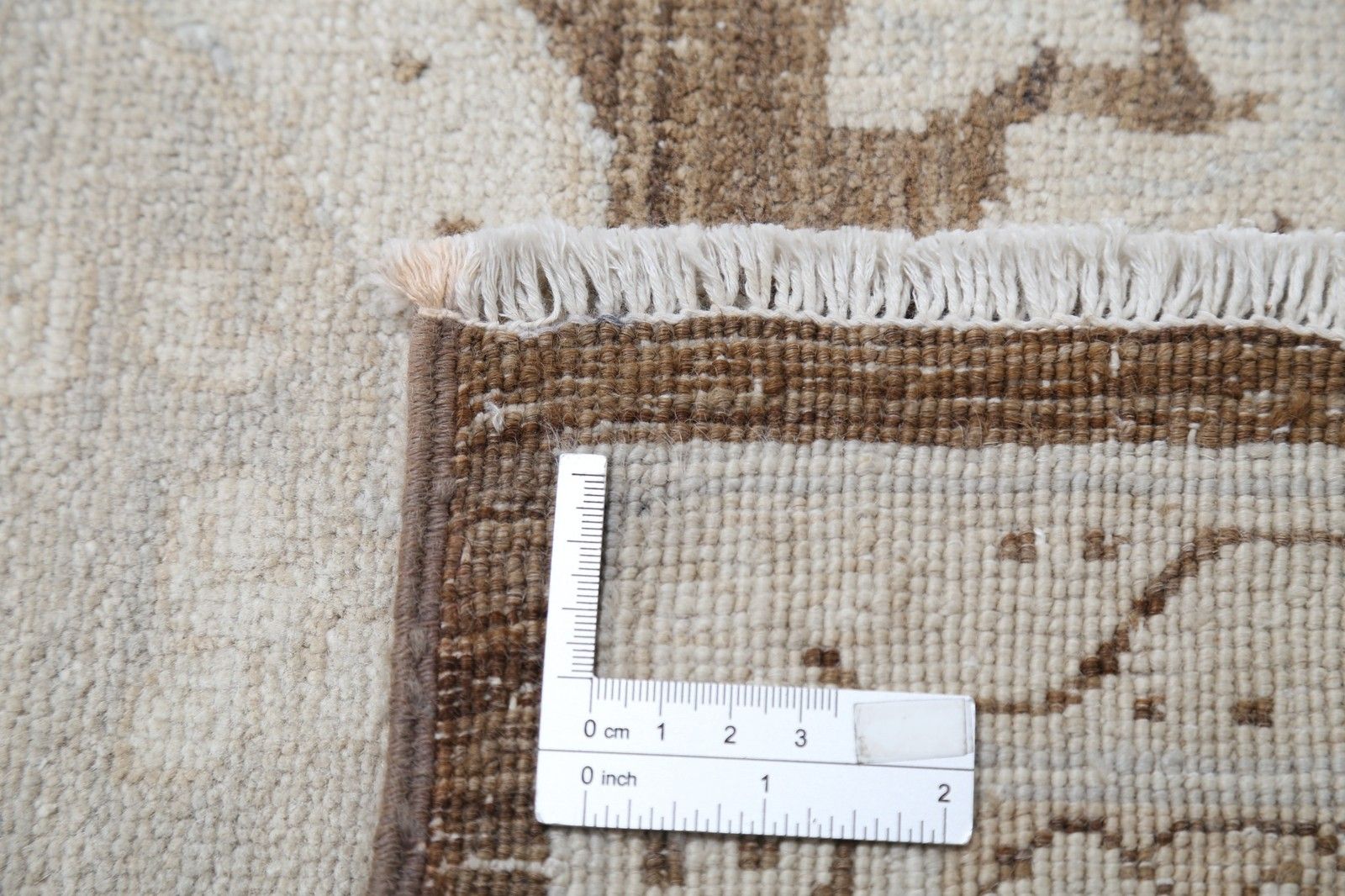 10,2 x 13 ft Beige Handgemaakte Vloerkleed voor Woonkamer. 100% Wollen Traditioneel Tapijt photo buy