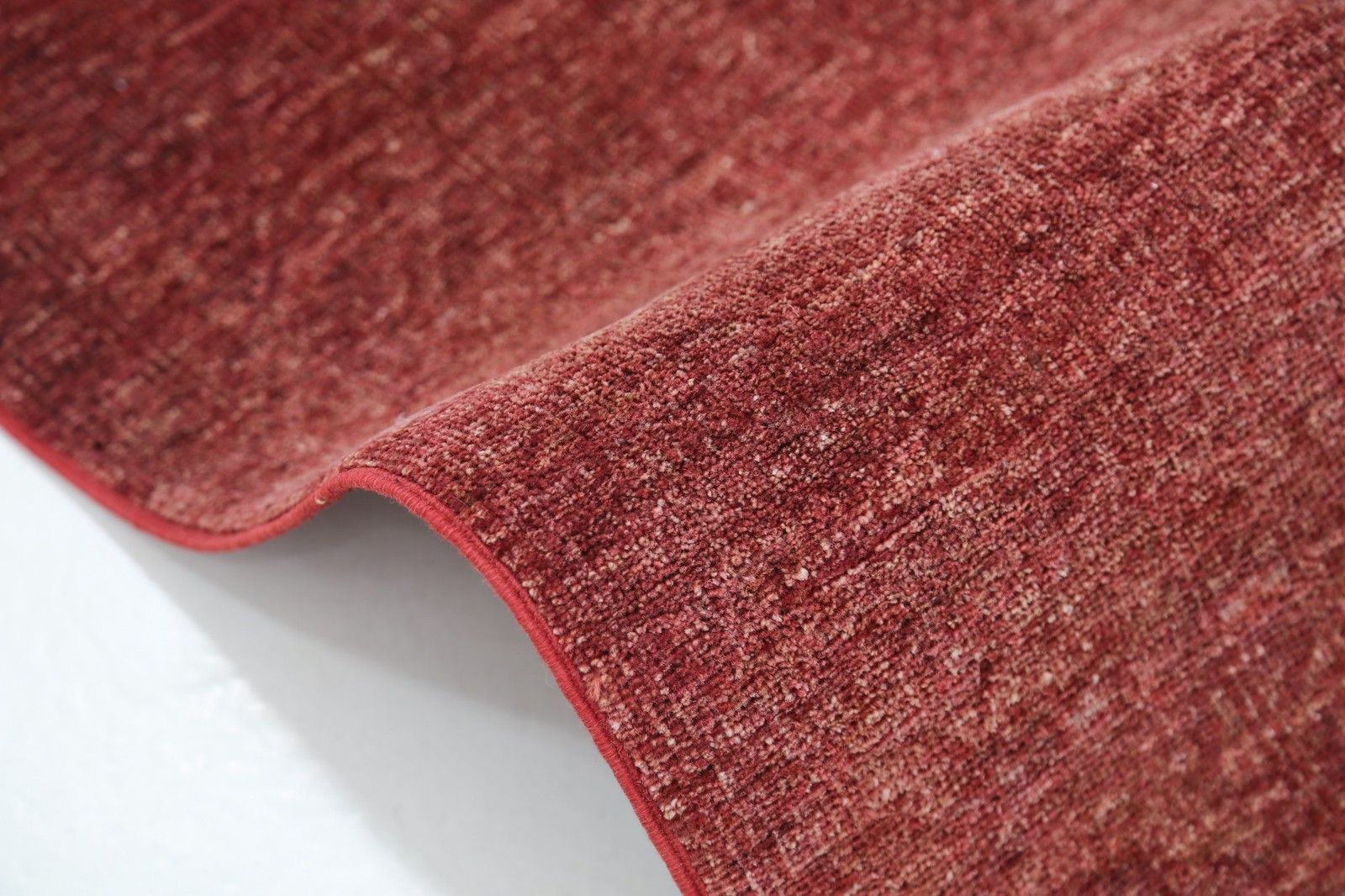 4x5.7 Ft Hand Knotted Burgundy Red Wool Area Rug For Contemporary Interiors photo Textiles