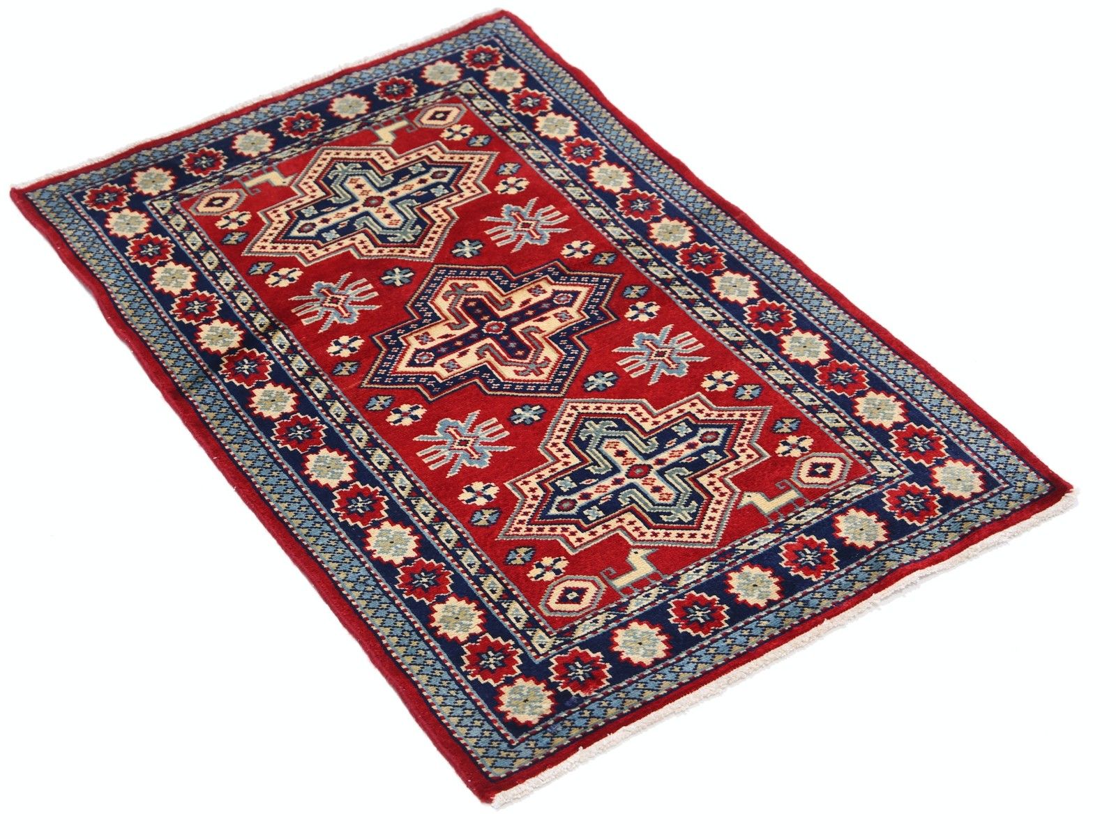 Tapis d'accent géométrique rouge noué à la main, 2 x 3 pi, pour chambre, cuisine et entrée photo furniture