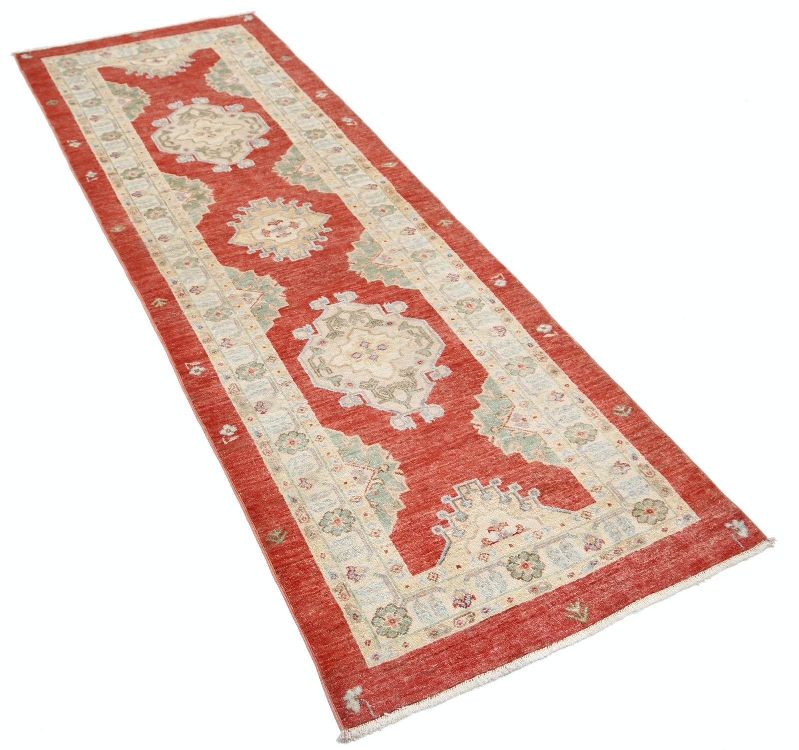 2.7x7.8 Ft Handknotted Hallway Runner Rug. Red Corridor Rug. Kitchen Rug photo furniture