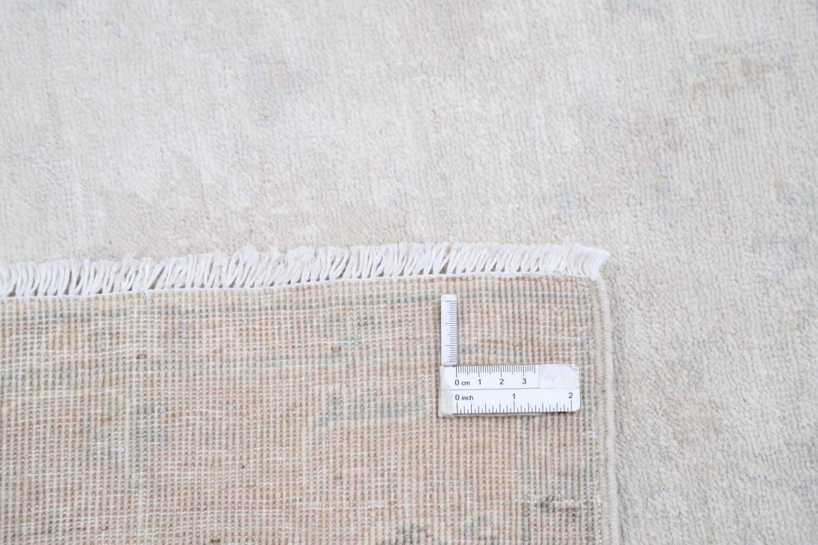 Tapis d'appoint turc traditionnel 97 x 148 cm. Petit tapis beige fait main. 100 % laine photo 772.0