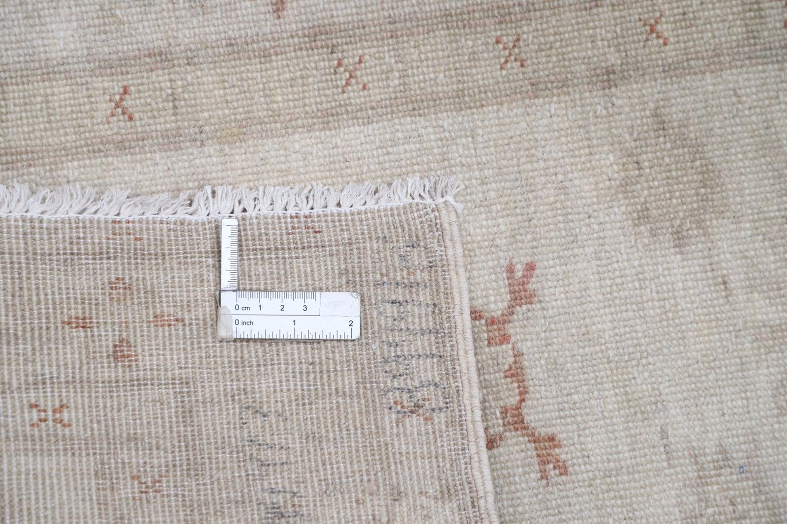 2x5.3 Ft Handgeknoopt Beige, Roze Vloerkleed. Turks Geometrisch Motief Accentkleed photo 517.0