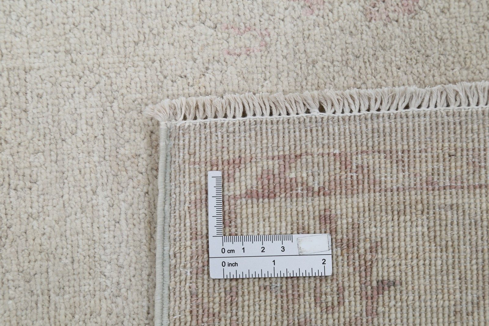 Tapis d'appoint traditionnel noué à la main en laine beige, 0,79 x 1,17 m, pour chambre et entrée photo vinterior
