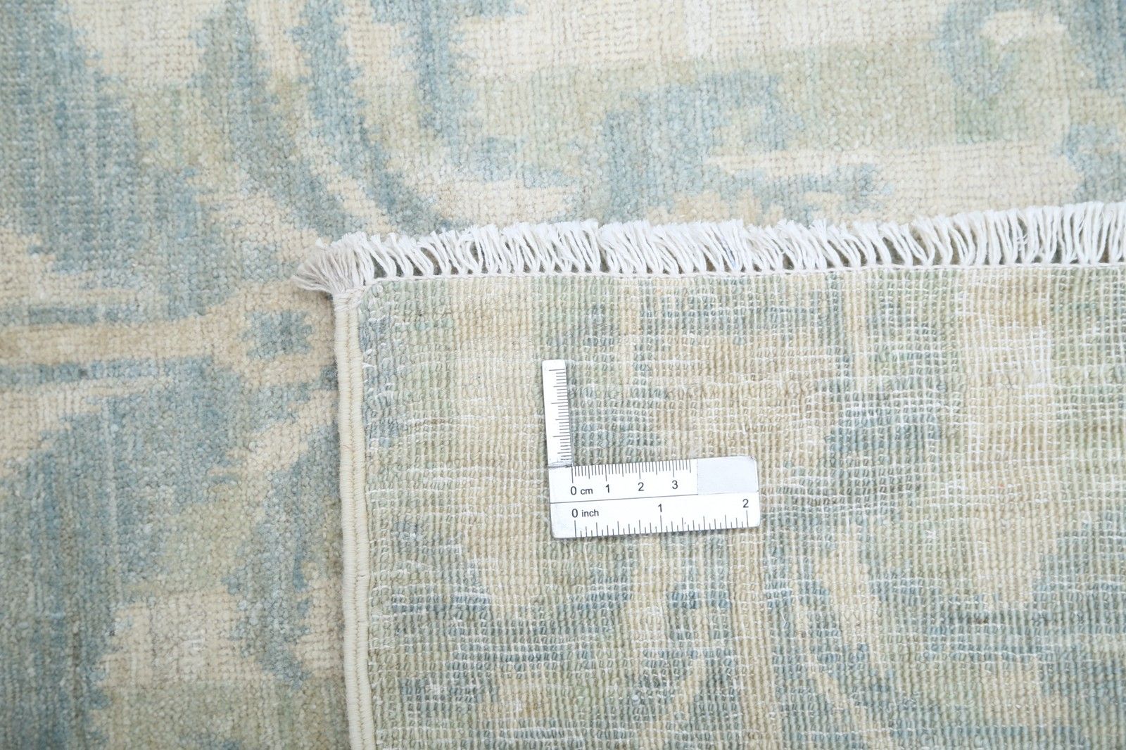 9.8x13.3 Ft Hand Knotted Light Blue, Beige Rug. Traditional Damask Design Carpet photo buy