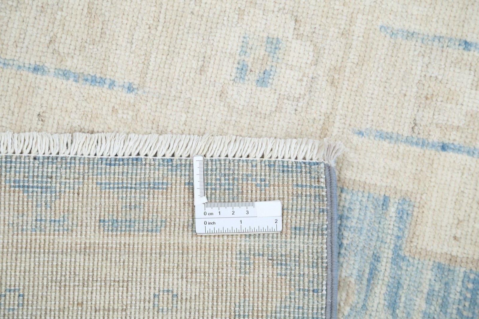 Tapis noué à la main bleu clair et ivoire, 8 x 9,8 ft. Tapis à motif floral traditionnel photo buy