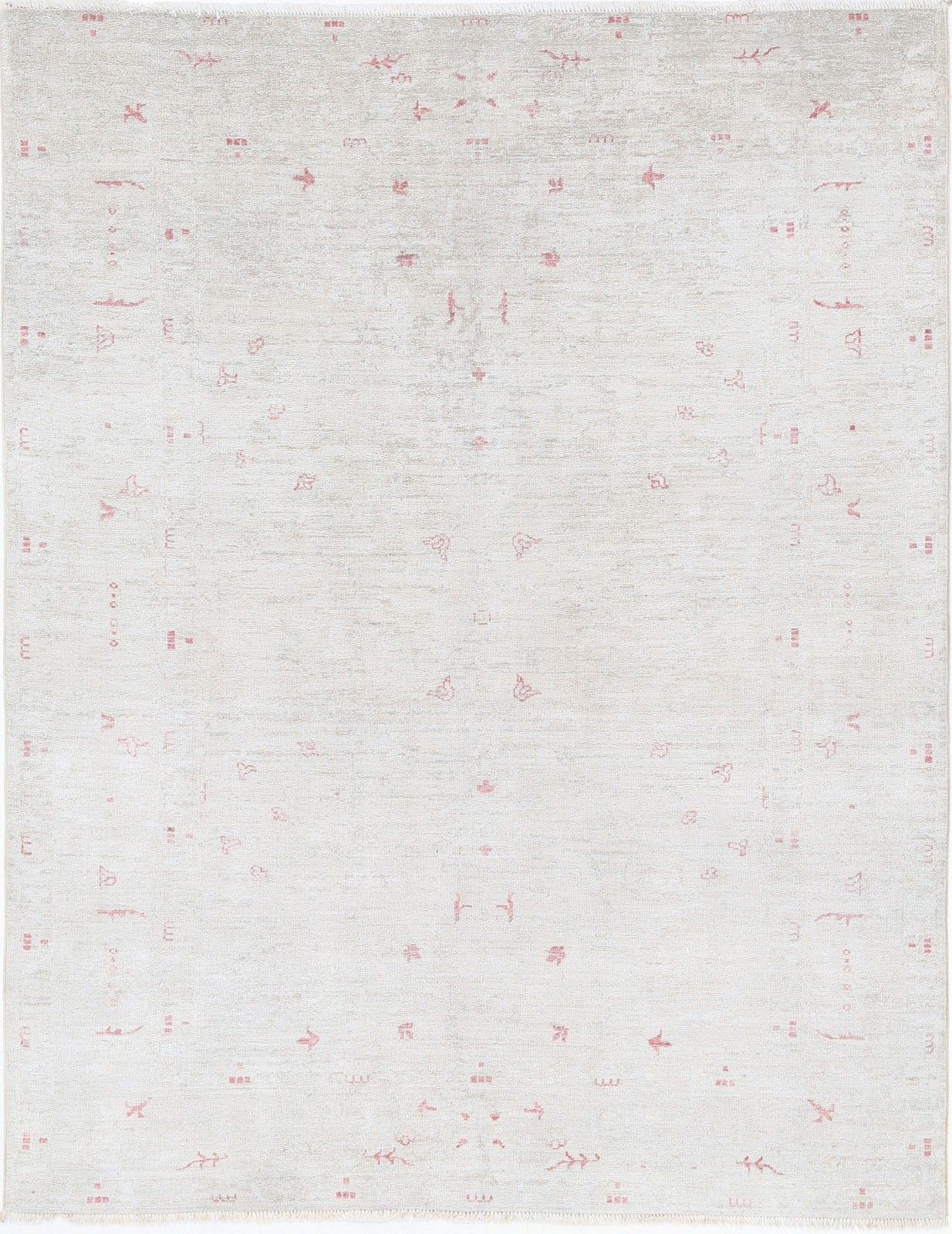 4.8x6.2 Ft Traditional Beige Turkish Rug. Hand Knotted Accent Rug. 100% Wool