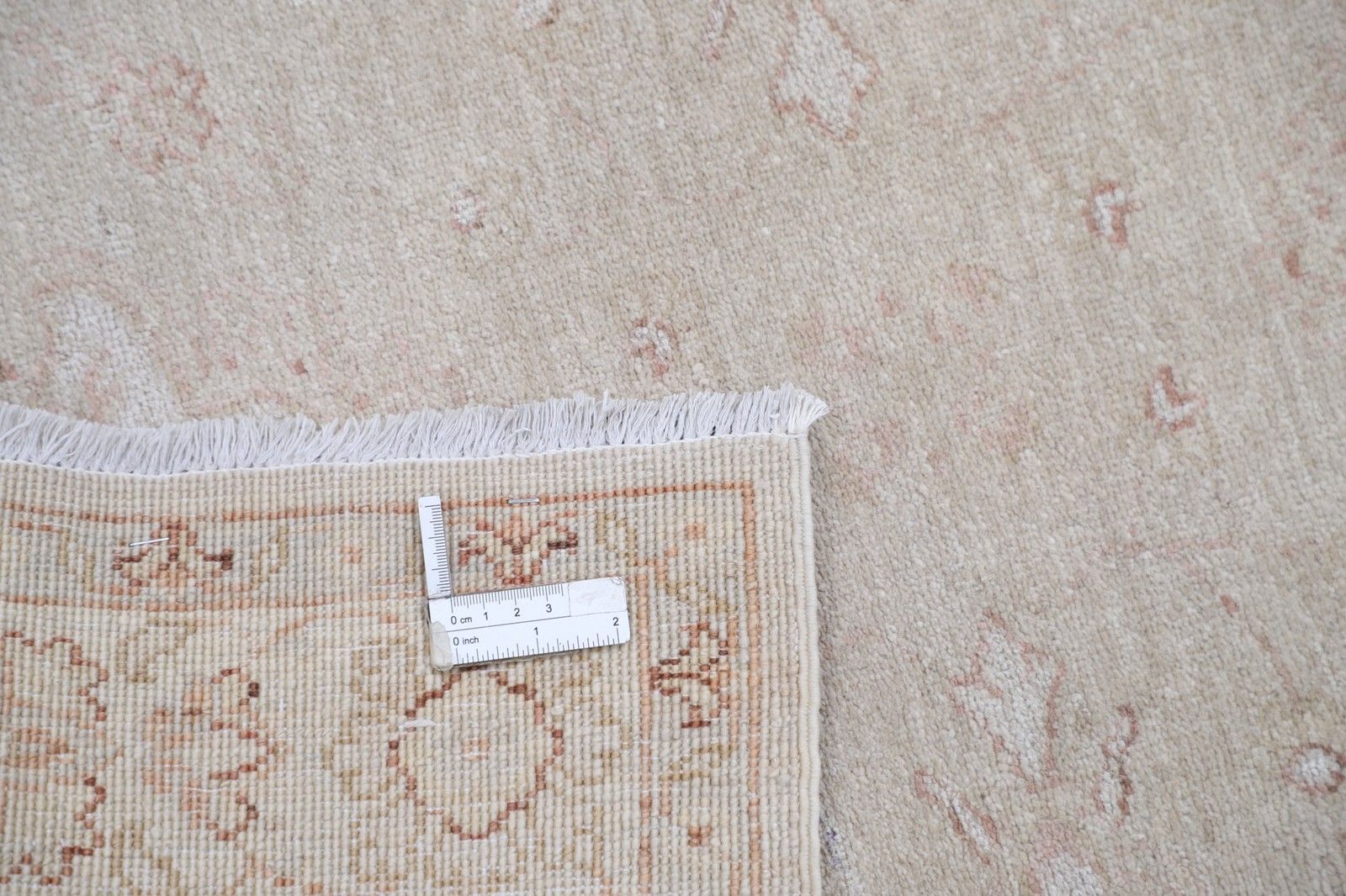 Tapis d'accent turc noué à la main, beige, 87 x 120 cm, pour entrée et cuisine. 100 % laine photo 557.0