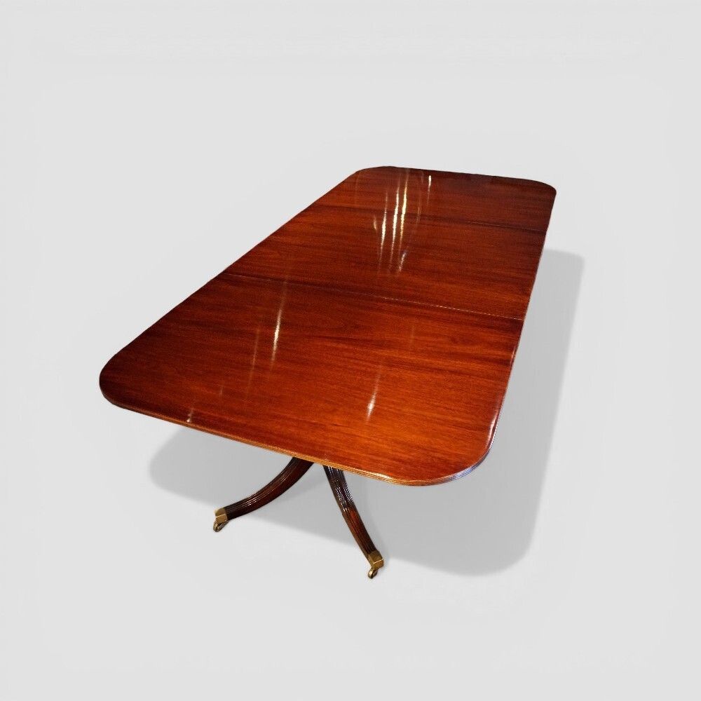 Furniture George V Mahogany 3 Pillar Dining Table 384cms photo