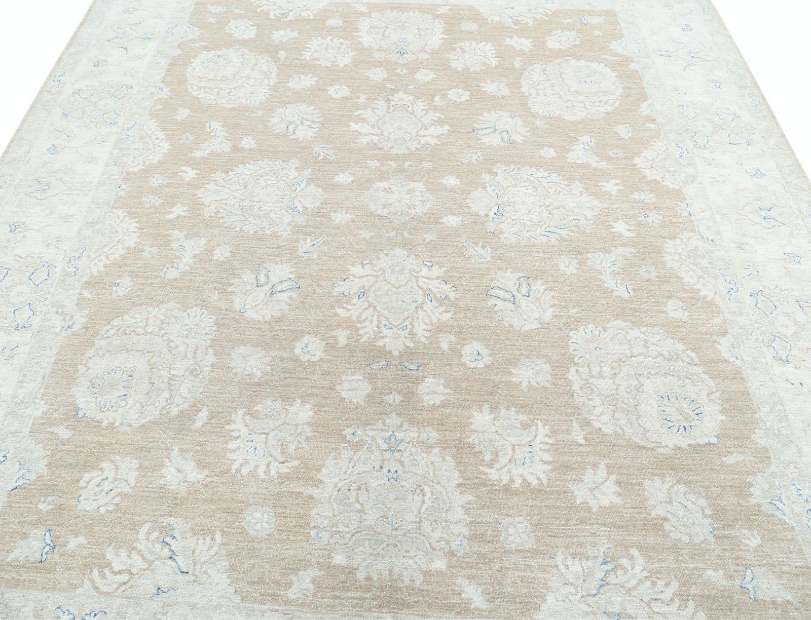 8x9.7 Ft Hand Knotted Soft Toned Large Area Rug For Home Decor. 100% Wool Carpet photo 3908.0