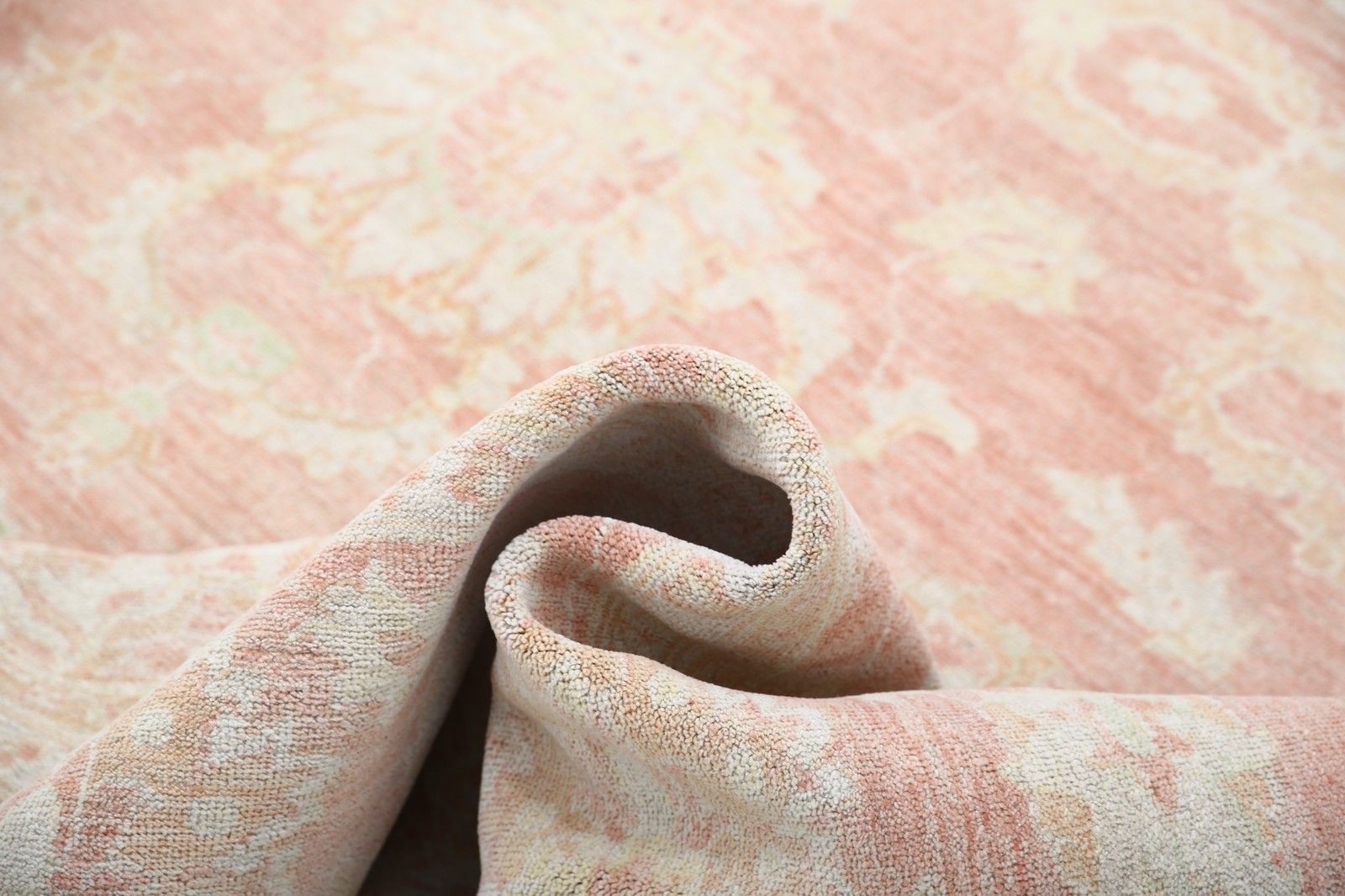 8x10 Ft Hand Knotted Blush And Ivory Rug. Floral Design Carpet For Living Room photo furniture