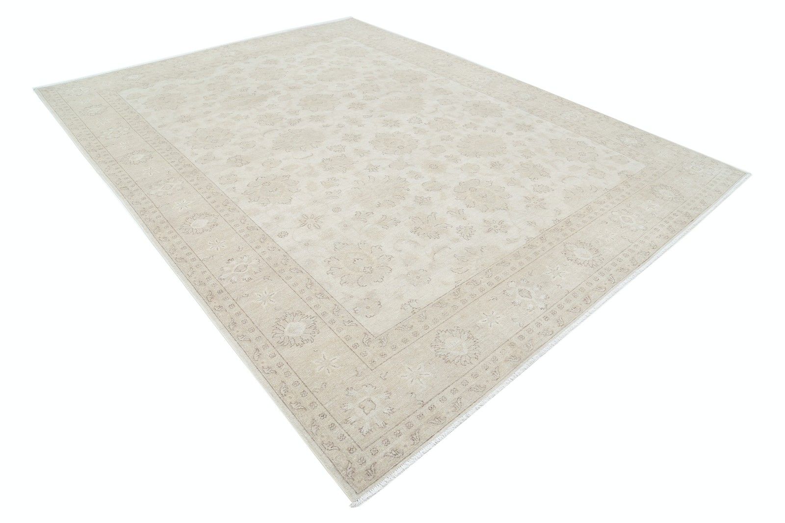 9x12 Ft Handknotted Traditional Beige Large Area Rug. 100% Wool Carpet photo furniture