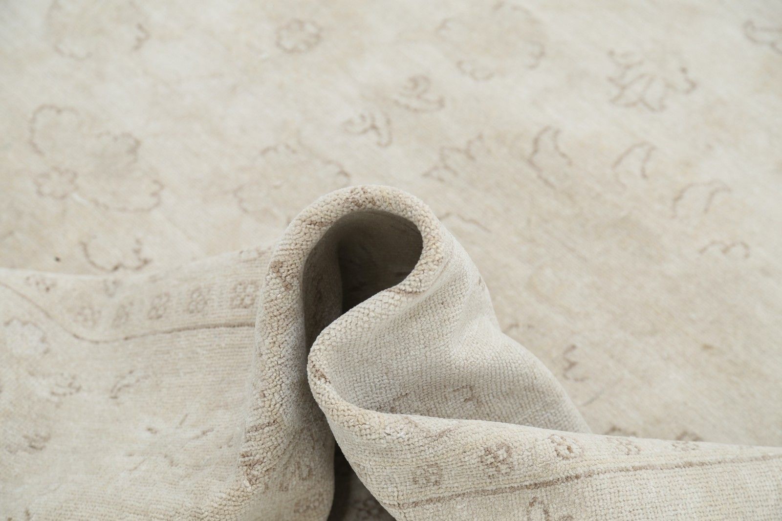 9x12 Ft Handknotted Traditional Beige Large Area Rug. 100% Wool Carpet photo vinterior