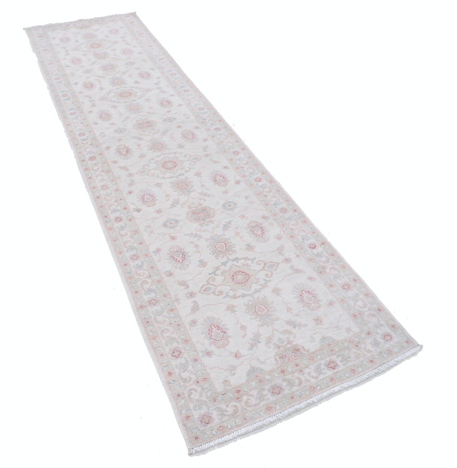 2.6x10 Ft Handknotted Runner Rug For Hallway. Beige Runner Rug For Corridor photo furniture