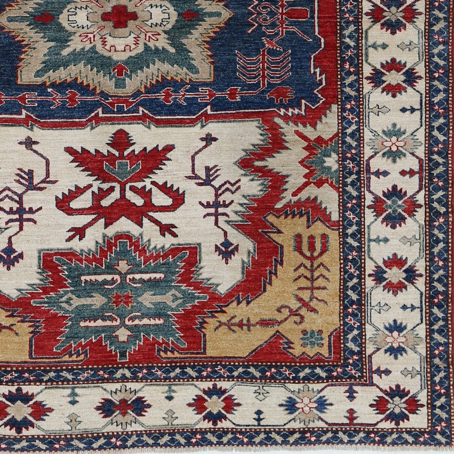 Tapis tribal turc noué à la main 1,73 x 2,29 m, pour salon. 100 % laine photo buy