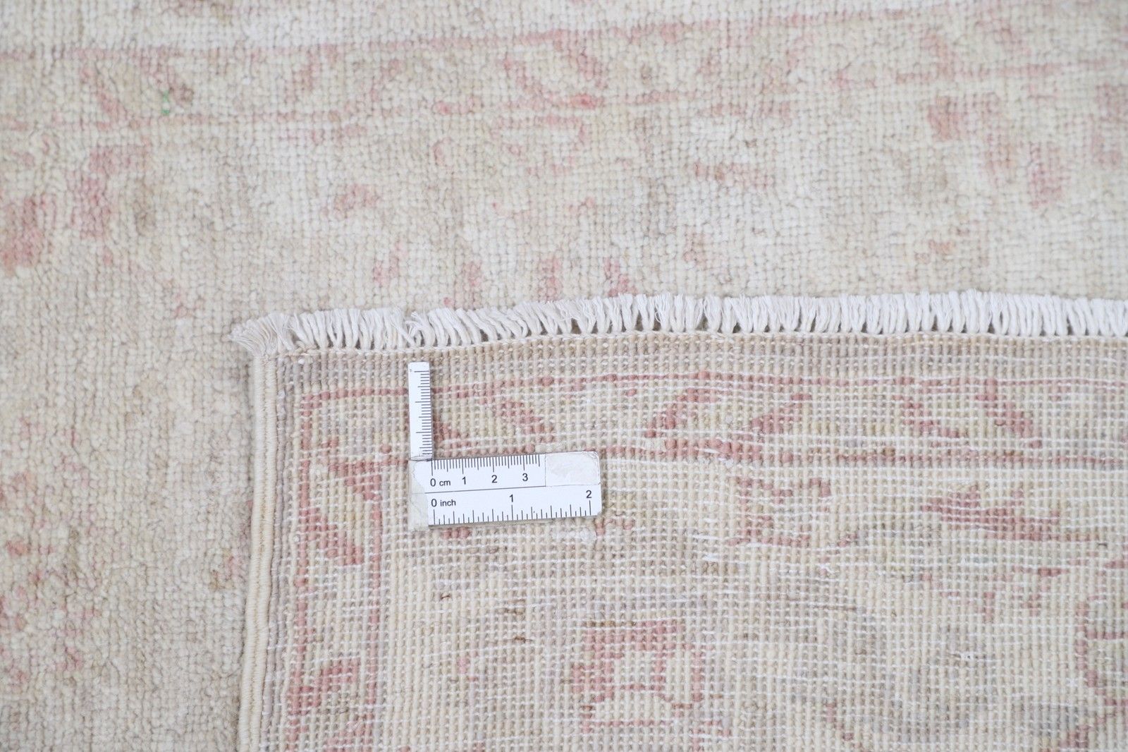 Tapis turc noué à la main, beige, 92 x 148 cm. 100 % laine photo 732.0
