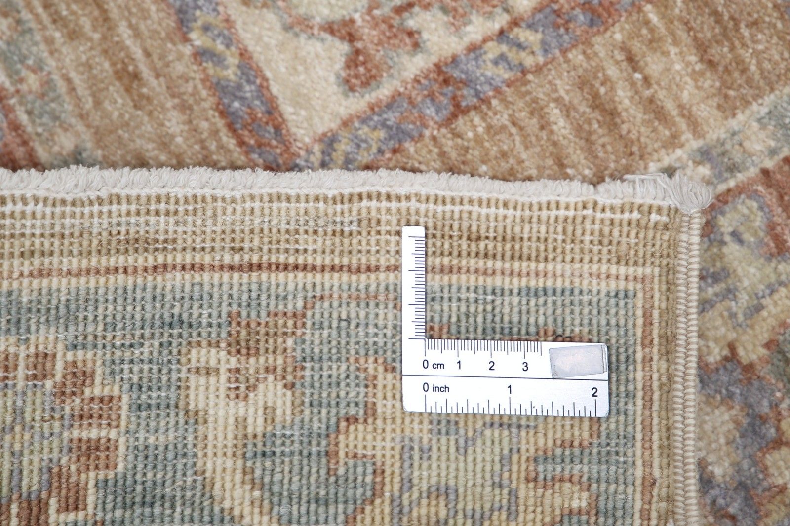 Tapis en laine turque noué à la main, rouge, beige, bleu clair et ivoire, 60 x 90 cm photo buy