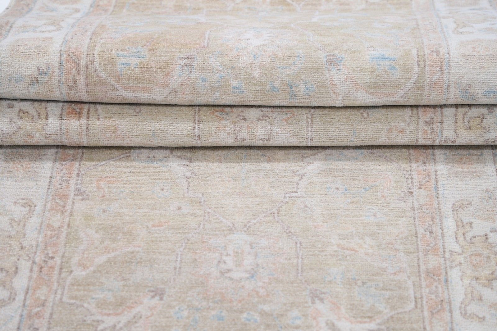 2.6x9.7 Ft Handknotted Wool Runner Rug. Corridor Runner. Kitchen Runner Rug photo Textiles