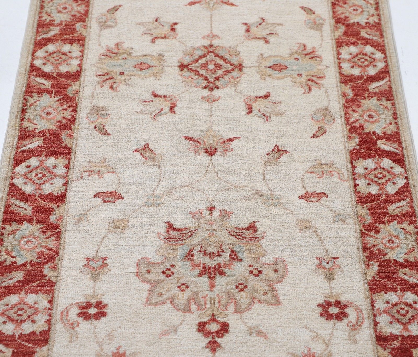 Tapis de couloir fleuri 0,77 x 2,44 m, tapis de cuisine beige, tapis de corridor fait main photo vinterior