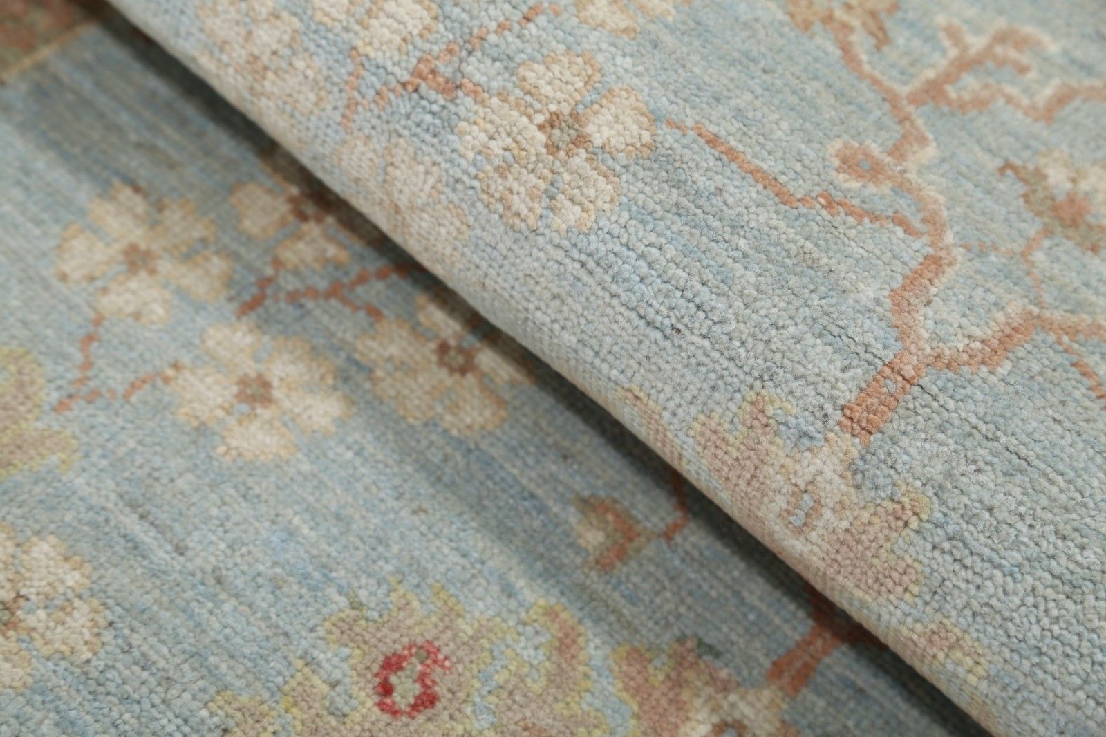 2.7x8.2 Ft Light Blue Runner Rug For Corridor. Handknotted Hallway Runner Rug photo Textiles