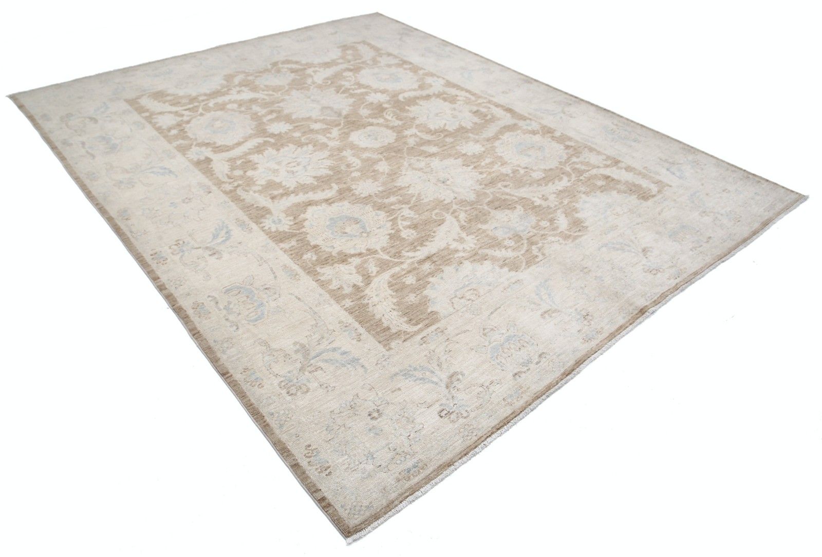 8x9.7 Ft Handknotted Large Area Rug For Home Decor. Wool Floral Design Carpet photo furniture