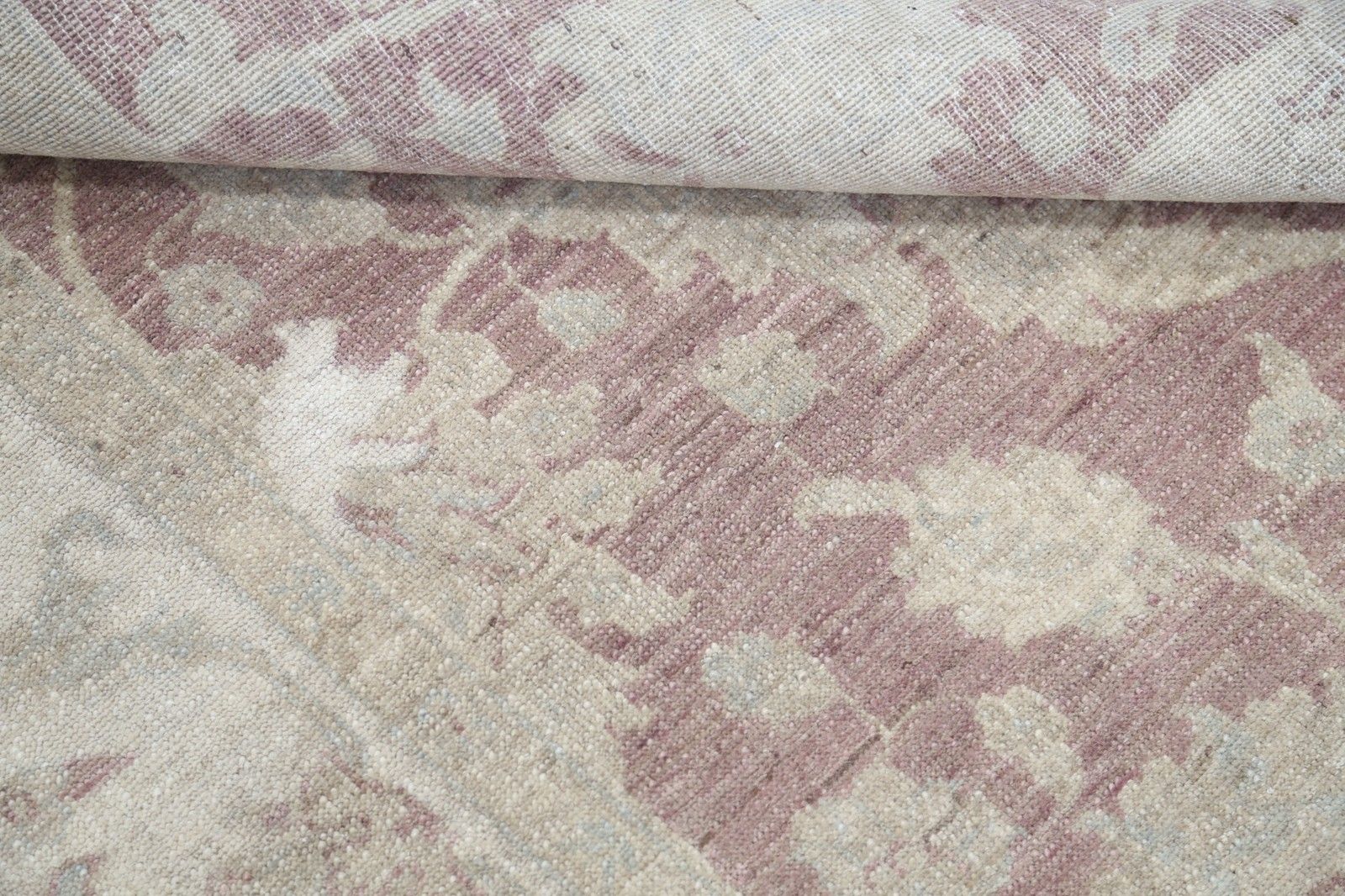 4,2x6,2 ft Handgeknoopt Blush en Ivoor Vloerkleed. Turks Floraal Dessin Accent Rug photo 1280.0