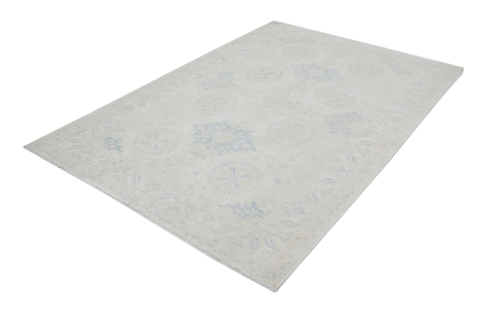 5x7 Ft Handknotted Wool Area Rug. Decorative Soft Toned Rug For Living Room photo furniture