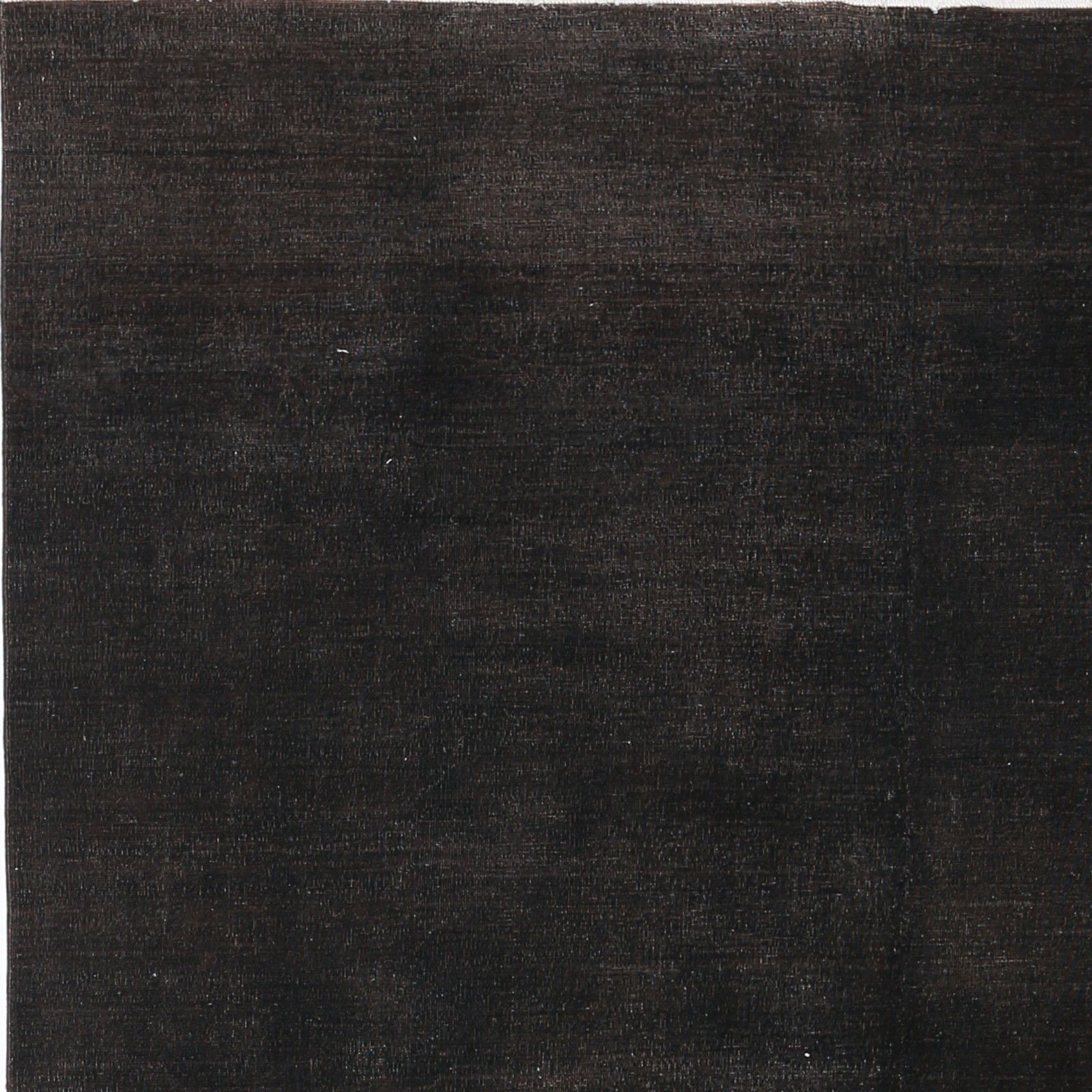 8x11,2 ft handgeknoopt donkerbruin wollen vloerkleed. Turks minimalistisch tapijt photo vinterior